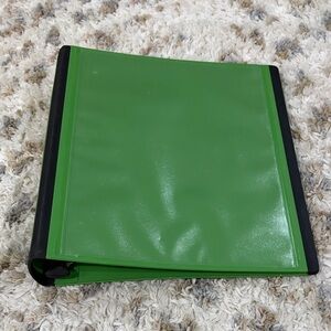 Staples Green and Black Storage Binder